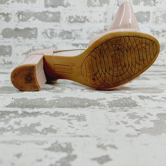 Bandolino Cream T-Strap Heeled Open Toe Pumps Shoes M368 - Picture 8 of 13